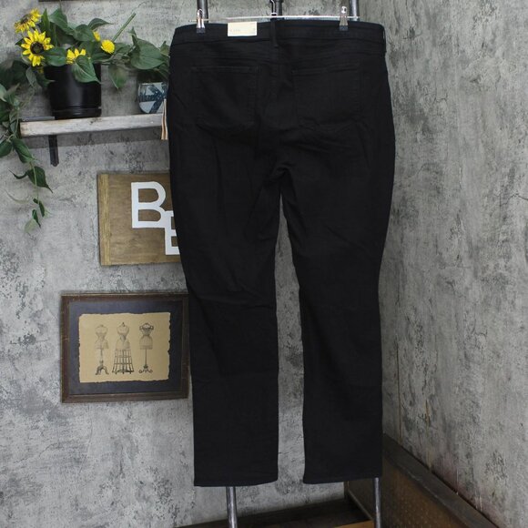 NWT NYDJ Womens Plus Size Marilyn Straight Ankle Jeans WBDMMS2299 Black 18W - Picture 4 of 9